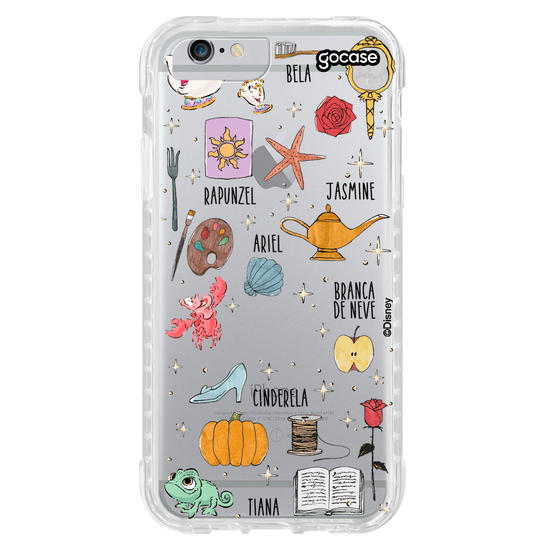 Capinha para celular Disney Princesas - Pattern Princess Elements