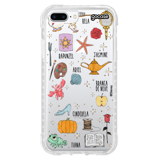 Capinha para celular Disney Princesas - Pattern Princess Elements Capinha para celular Disney Princesas - Pattern Princess Elements