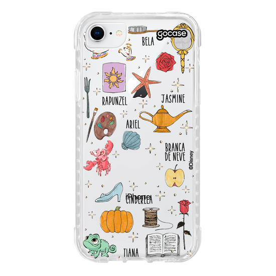 Capinha para celular Disney Princesas - Pattern Princess Elements