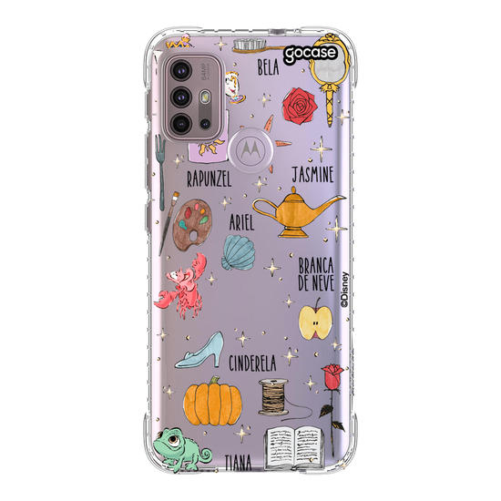 Capinha para celular Disney Princesas - Pattern Princess Elements