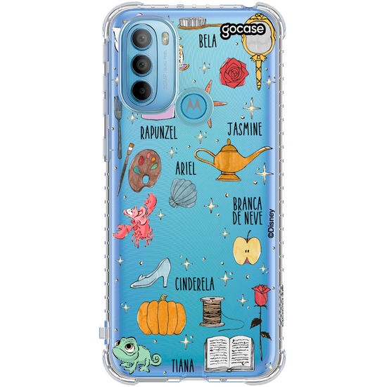 Capinha para celular Disney Princesas - Pattern Princess Elements