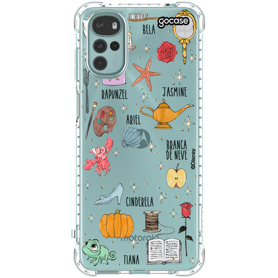 Capinha para celular Disney Princesas - Pattern Princess Elements