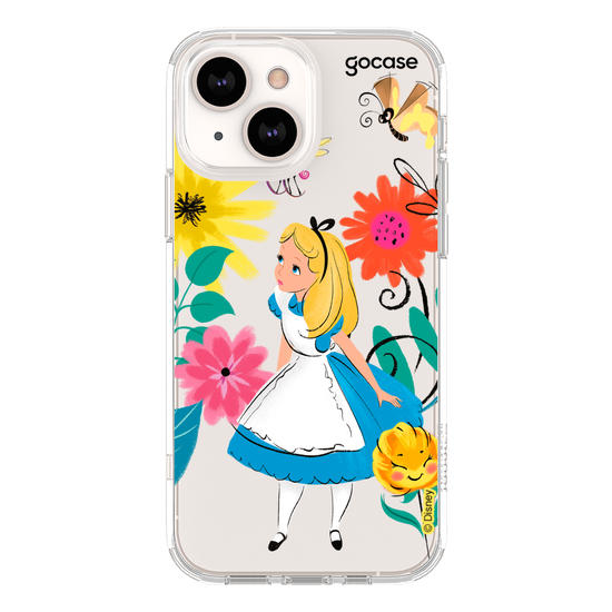 Capinha para celular Disney - Alice - Flores