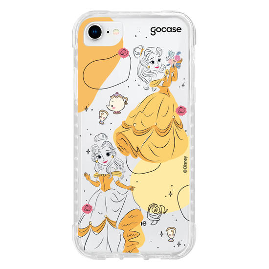 Capinha para celular Disney - Princesas - Bela Pattern Shapes