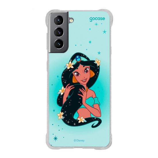 Capinha para celular Disney - Princesas - Jasmine Floral Encantado