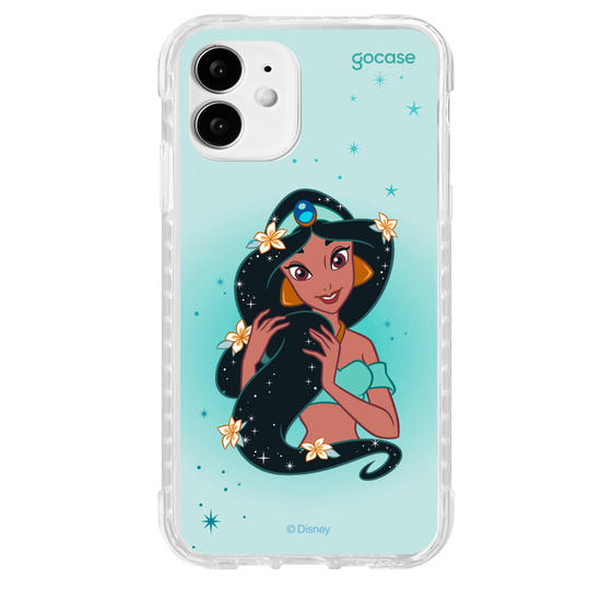 Capinha para celular Disney - Princesas - Jasmine Floral Encantado