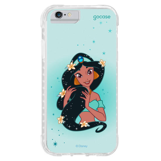 Capinha para celular Disney - Princesas - Jasmine Floral Encantado