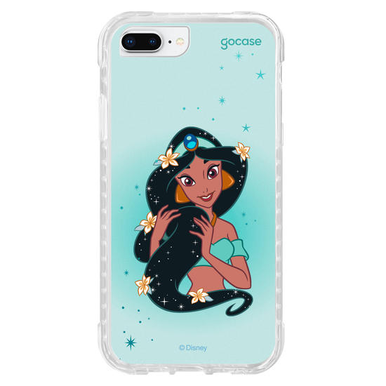 Capinha para celular Disney - Princesas - Jasmine Floral Encantado