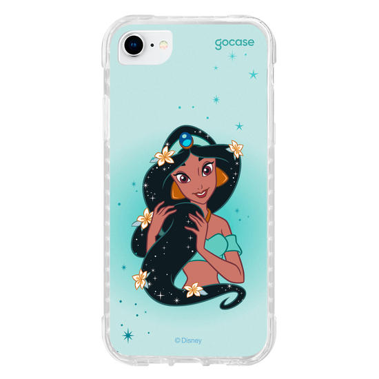 Capinha para celular Disney - Princesas - Jasmine Floral Encantado