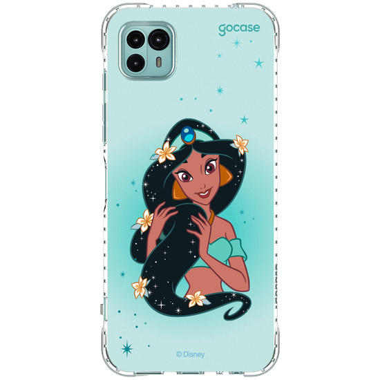 Capinha para celular Disney - Princesas - Jasmine Floral Encantado
