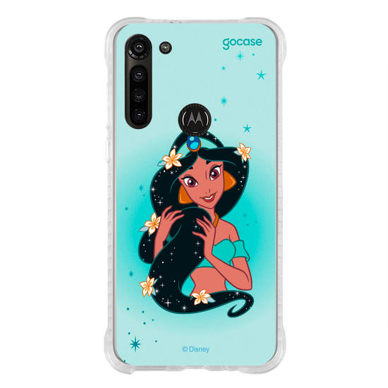 Capinha para celular Disney - Princesas - Jasmine Floral Encantado