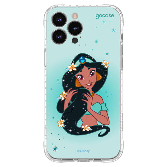 Capinha para celular Disney - Princesas - Jasmine Floral Encantado