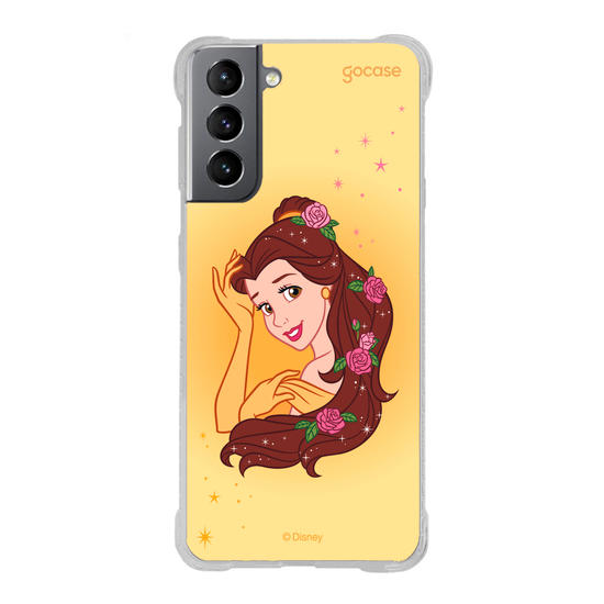 Capinha para celular Disney - Princesas - Bela Floral Encantado