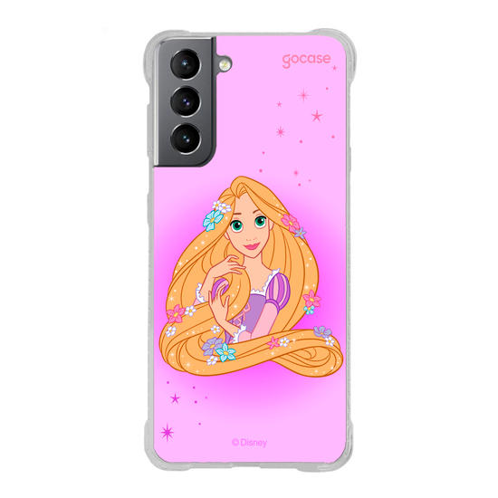Capinha para celular Disney Princesas - Rapunzel Floral Encantado