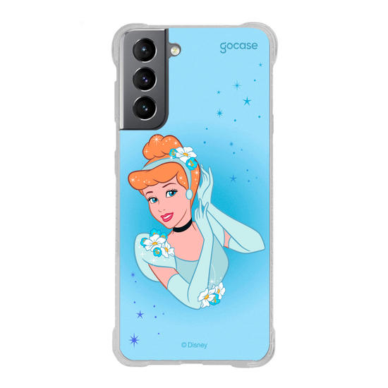 Capinha para celular Disney - Princesas - Cinderela Floral Encantado
