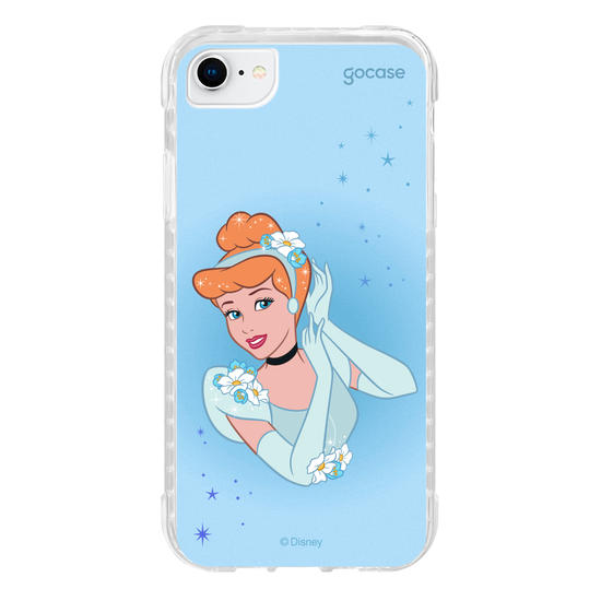 Capinha para celular Disney - Princesas - Cinderela Floral Encantado