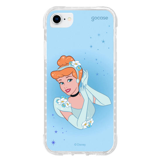 Capinha para celular Disney - Princesas - Cinderela Floral Encantado