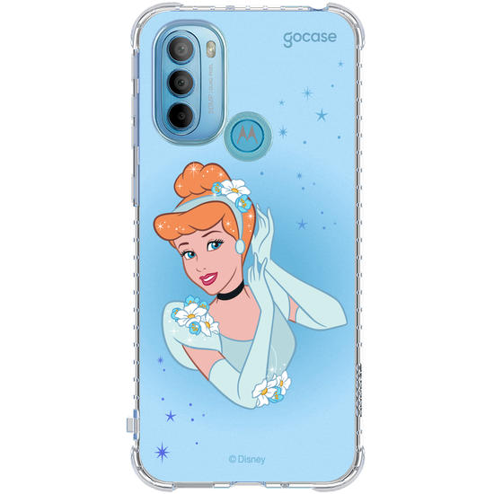 Capinha para celular Disney - Princesas - Cinderela Floral Encantado