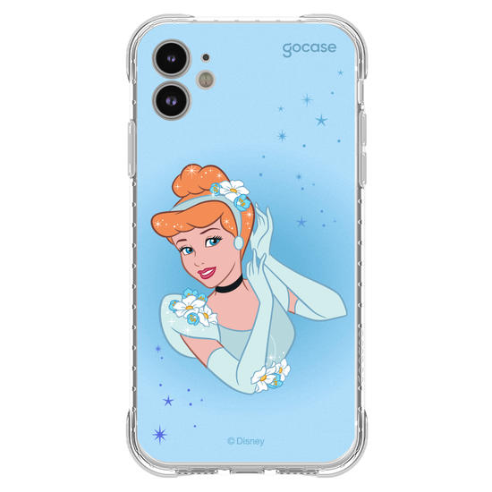 Capinha para celular Disney - Princesas - Cinderela Floral Encantado