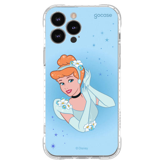 Capinha para celular Disney - Princesas - Cinderela Floral Encantado