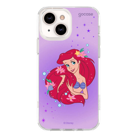 Capinha para celular Disney - Princesas - Ariel Floral Encantado