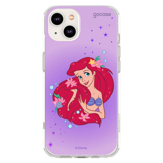 Capinha para celular Disney - Princesas - Ariel Floral Encantado