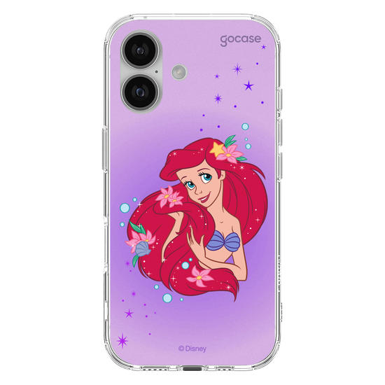 Capinha para celular Disney - Princesas - Ariel Floral Encantado