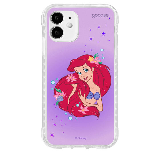 Capinha para celular Disney - Princesas - Ariel Floral Encantado
