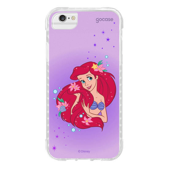 Capinha para celular Disney - Princesas - Ariel Floral Encantado