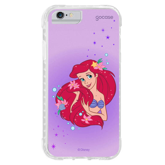 Capinha para celular Disney - Princesas - Ariel Floral Encantado
