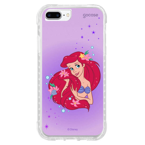 Capinha para celular Disney - Princesas - Ariel Floral Encantado