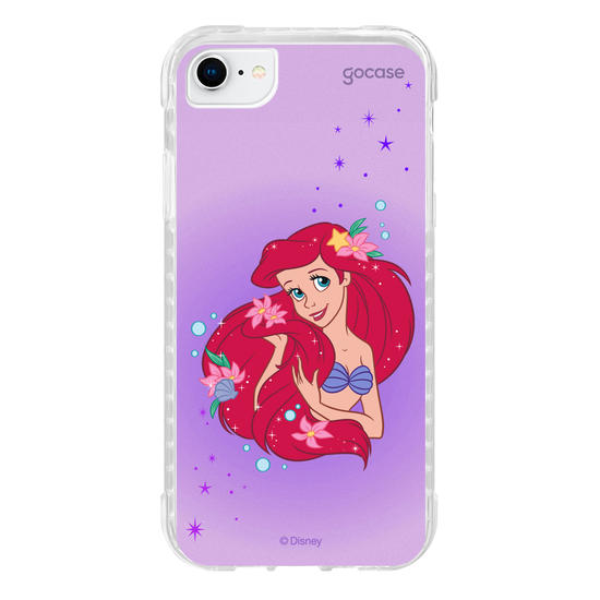 Capinha para celular Disney - Princesas - Ariel Floral Encantado