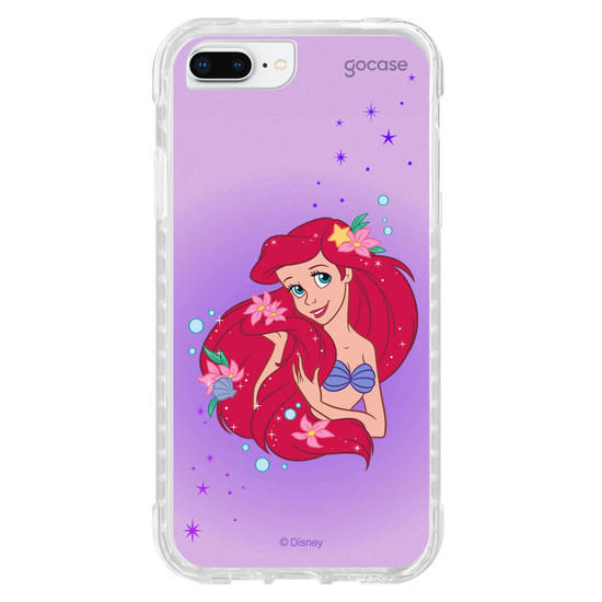 Capinha para celular Disney - Princesas - Ariel Floral Encantado