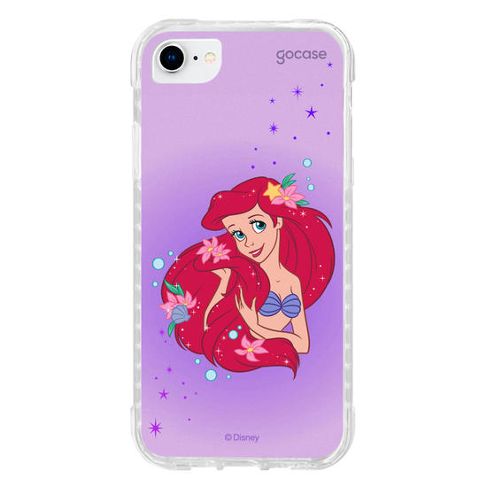 Capinha para celular Disney - Princesas - Ariel Floral Encantado