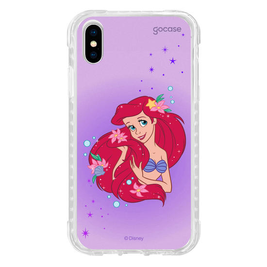 Capinha para celular Disney - Princesas - Ariel Floral Encantado