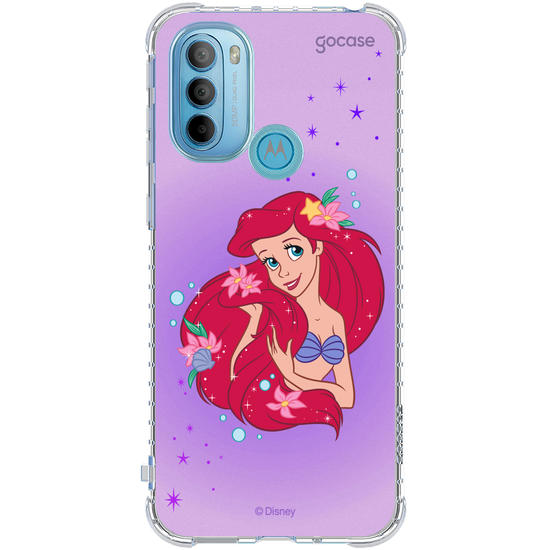 Capinha para celular Disney - Princesas - Ariel Floral Encantado