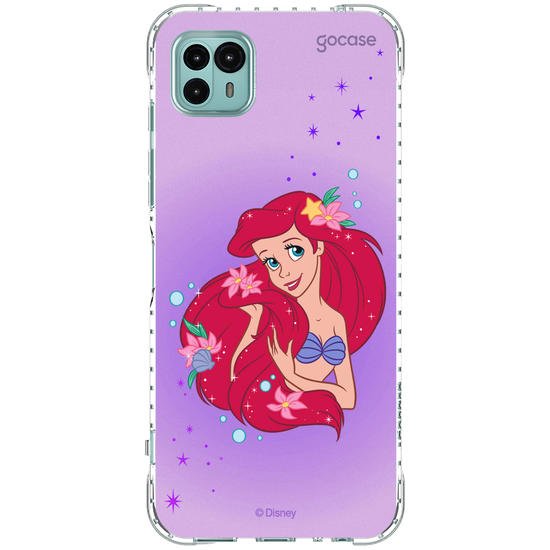 Capinha para celular Disney - Princesas - Ariel Floral Encantado