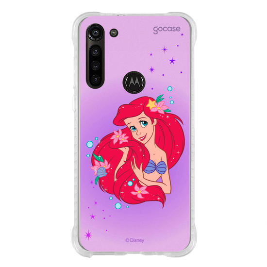Capinha para celular Disney - Princesas - Ariel Floral Encantado
