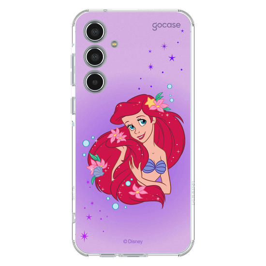 Capinha para celular Disney - Princesas - Ariel Floral Encantado