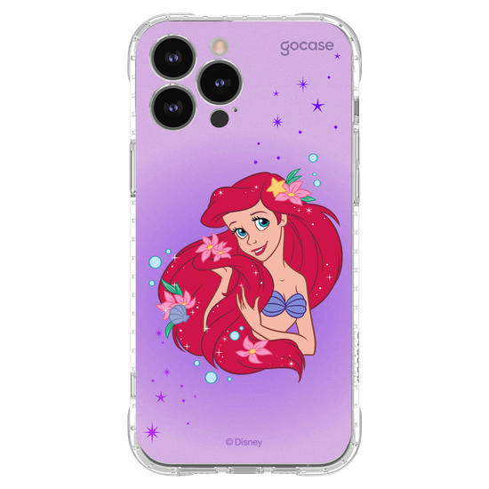 Capinha para celular Disney - Princesas - Ariel Floral Encantado