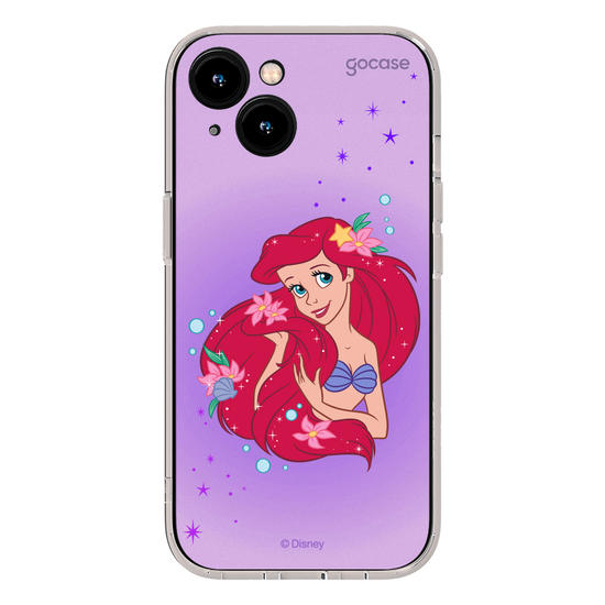 Capinha para celular Disney - Princesas - Ariel Floral Encantado