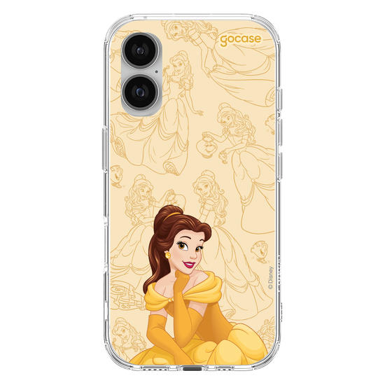 Capinha para celular Disney Princesas - Bela - Elegant Pattern