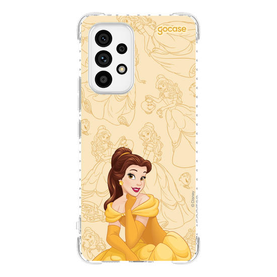 Capinha para celular Disney Princesas - Bela - Elegant Pattern