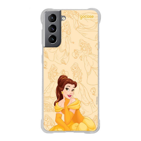 Capinha para celular Disney Princesas - Bela - Elegant Pattern