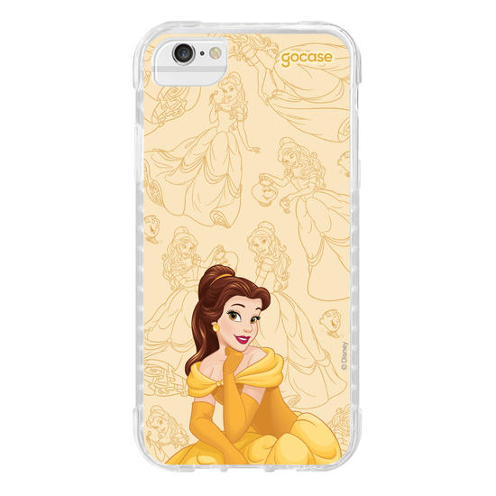 Capinha para celular Disney Princesas - Bela - Elegant Pattern