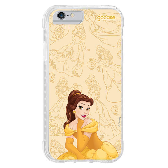 Capinha para celular Disney Princesas - Bela - Elegant Pattern
