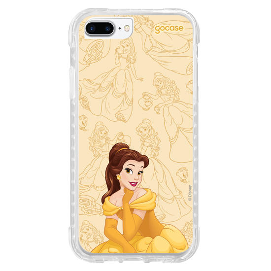 Capinha para celular Disney Princesas - Bela - Elegant Pattern