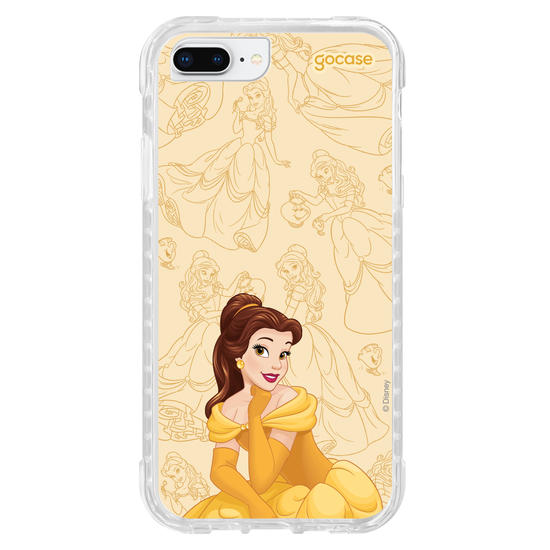 Capinha para celular Disney Princesas - Bela - Elegant Pattern