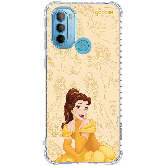Capinha para celular Disney Princesas - Bela - Elegant Pattern