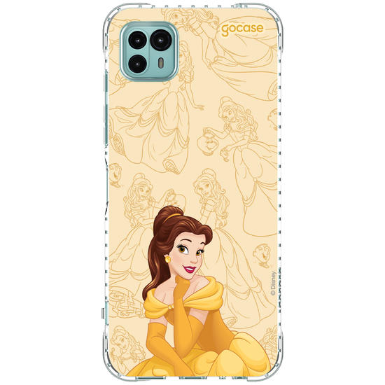 Capinha para celular Disney Princesas - Bela - Elegant Pattern